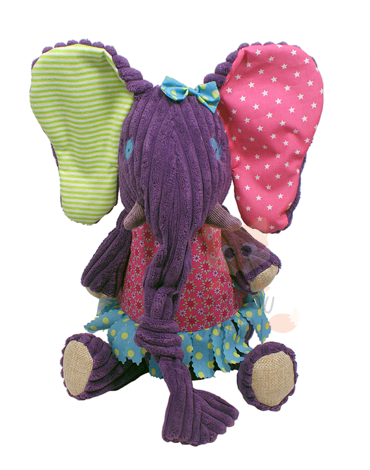 Les déglingos peluche éléphant sandykilos original violet rose bleu fleur 